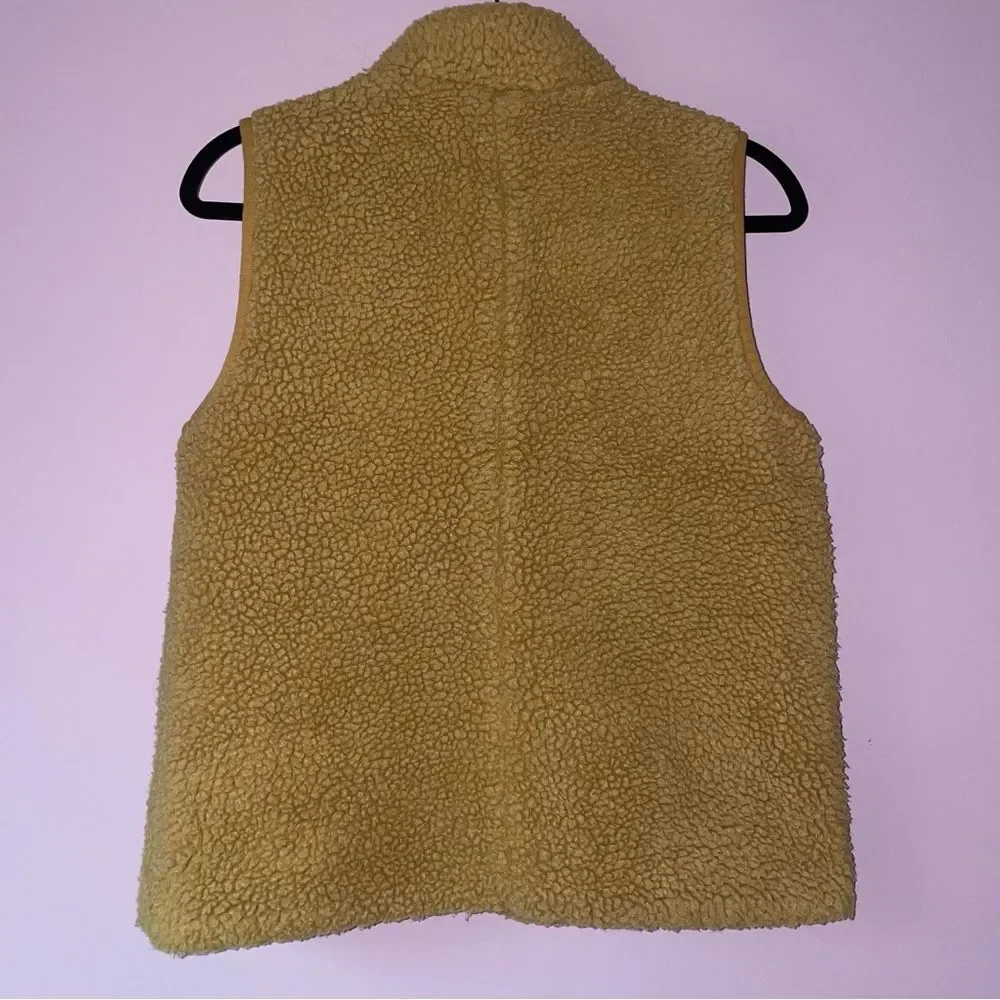 J Crew Size S Teddy Sherpa Vest Brown